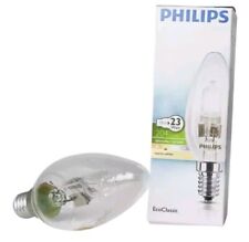 Philips Eco Classic Lampadina alogena 18W Warm White forma Oliva Candela Pera