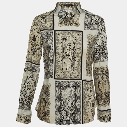 Camicia etro beige stampa - beige,