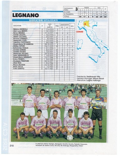 Legnano serie 1993 1994 - legnano, 1993-1994