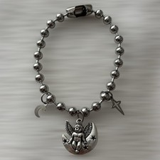 Bracciale charm catena sfera - bracciale, a