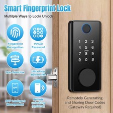 Cerradura De Huella Dactilar Inteligente Para Puerta Interno Esterno Principale