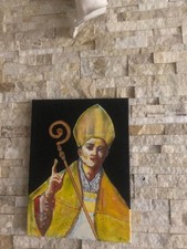 Quadro Dipinto a mano su tela '' San Gennaro '' firmato e autenticato