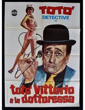 manifesto TOTO' VITTORIO E LA DOTTORESSA Abbe Lane Vittorio de Sica totò A383