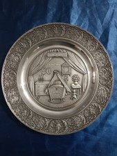 Piatto In Peltro Da Parete Decorativo 