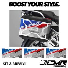 Adesivi Valigie BMW GS R 1250 Kit 3 Grafiche Complete Laterali Dx Sx Bauletto