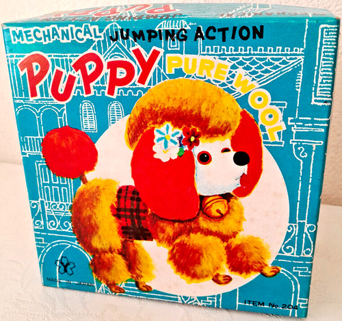 Tin dog puppy made japan - puppy,