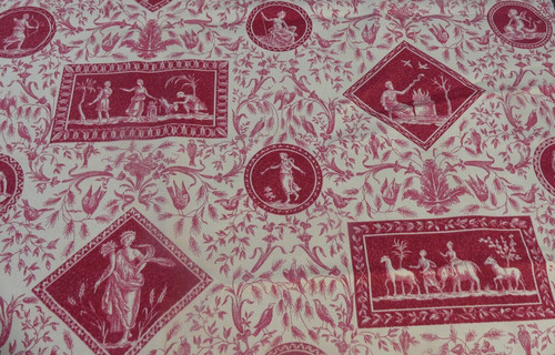 Coupon tissu toile jouy - de, de