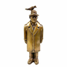 SIEGFRIED NEWHAUSEN - Scultura originale in bronzo "UOMO CON UCCELLINO"