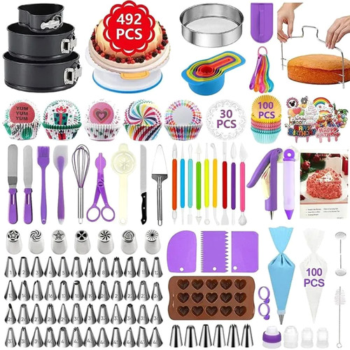 Kit pasticceria 492pz stampi - 492pz,