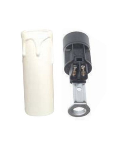 Portalampade candela bianco - portalampade,