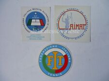 TENNIS FIT MAESTRO ALLENATORE ADESIVO 3 adesivi sticker vintage originale 