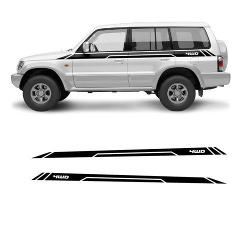 Adesivi strisce laterali - , 4wd