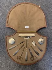 Grande set manicure montato argento Birmingham 1920 Inc due buone scatole argento