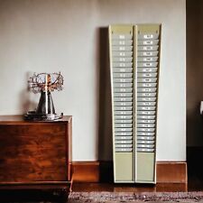 Coppia Di Schedari Originali Vintage Industrial Design Porta Cartellini