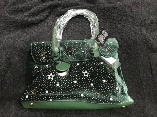 Borsa verde ecopelle velluto - verde, e