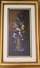 MILLY OLIO SU TELA 12X27 "VASO DI FIORI"