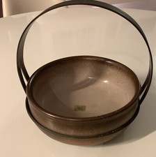 Ceramica 4 P PARESCHI LAVENO CIOTOLA con supporto in rame originali Vintage