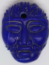 antiche perle facciali lapiz lazuli dall'Afghanistan