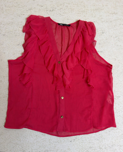 Blusa zara rosa trasparente - rosa,