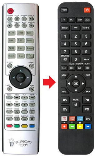 Telecomando adatto per - , popcorn