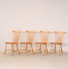 MidCentury Set di 4 sedie di Carl Malmsten, originali scandinave retrò, 60s