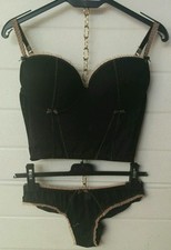 Completo intimo bustino corsetto sexy reggiseno 3B slip 2 S SiSi by Golden Point