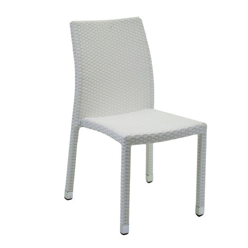 Sedia polyrattan adila bianco
