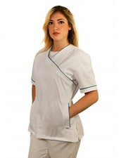 Casacca Medico Donna Camice Sanitaria Estetista Infermiera da Lavoro OSS