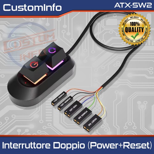 Pulsantiera power reset con - pc,
