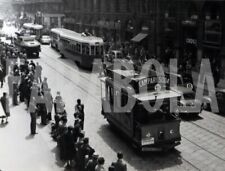 Foto Vintage Società Milano 1955 Vie del centro gremite stampa 18x24 cm