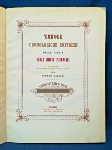 Mozzoni tavole cronologiche - mozzoni,,