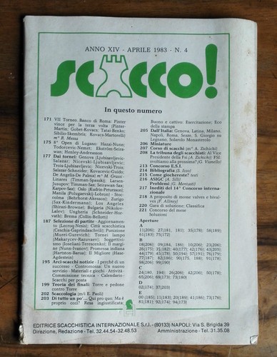 Scacco anno xiv ottobre - anno,