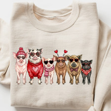 Pig Lover Valentines Mom Heart