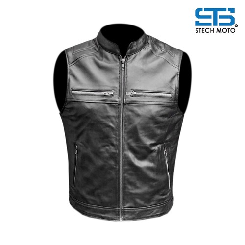 Moto gilet pelle uomo - moto, da