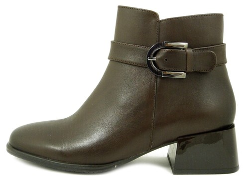 Stivaletti donna pelle marrone - stivaletti,