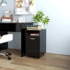 vidaXL Credenza con Ruote Nera