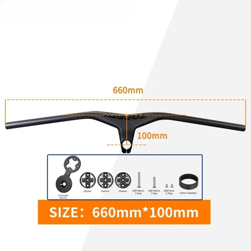 Manubrio mtb carbonio 6mm - carbonio, 28,6mm