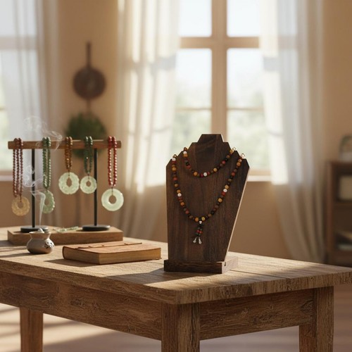 Espositore collane legno - espositore,