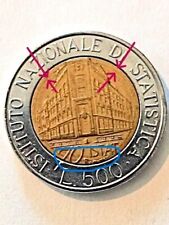 500 LIRE  1996  ISTAT ERRORI