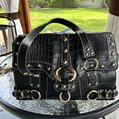 Guess black croc embossed - guess, croc-embossed