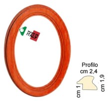 Cornice ovale in arancio