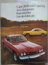 Ford Capri 2000 e Capri V6 2600 depliant brochure originale