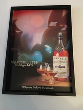 Martell cognac-1974 A4 framed
