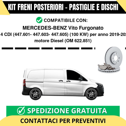 Kit freni posteriori per - posteriori,