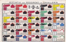 Cartolina militare distintivi - militare, ,distintivi