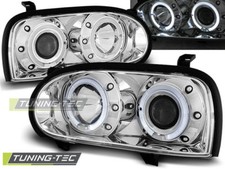 FARO PROIETTORE ADATTO PER VW GOLF 3 09.91-08.97 ANGEL EYES CROMATO LPVW03