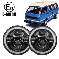 E24 7" pollici LED luce anteriore luce diurna per VW Transporter T25 T3