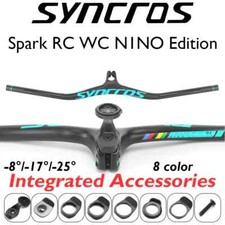 Manubrio integrato in fibra di carbonio per bicicletta mtb con angolo stelo -8/-17/-25 gradi