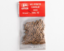 Caviglie noce 10 mm (100 pz) AM4104-10 - amati modellismo