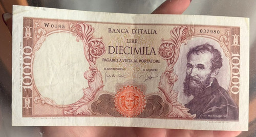 10000 lire michelangelo - 10000,